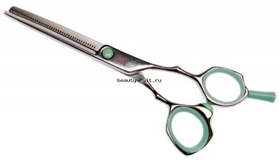 Ножницы TQ6540S парикмахерские Tayo DUET филировочные 5,5&quot; (35 зубцов), зеленые