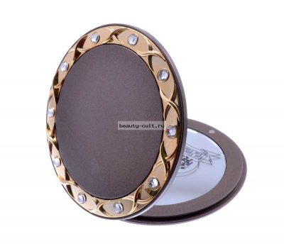 Зеркало* T 535 m BRZ/G Bronze&amp;Gold компакт. 3-кр. ув. с крист.