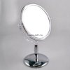 Зеркало MR-417 настольное, пластик, серебристое 15 х 21,5 см