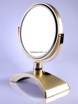Зеркало* B6&quot;300 G5/G Gold настольное 2-стор. 5-кр.ув.15 см.