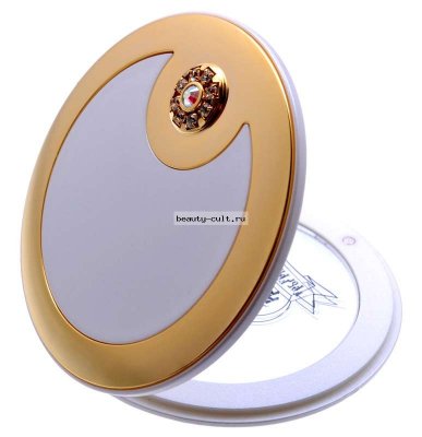 Зеркало* NT 515 m PER/G WPearl&amp;Gold компакт. 3-кр.ув. с крист.