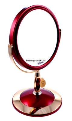 Зеркало* B6&quot;806 RUBY/G Red&amp;Gold настольное 2-стор. 5-кр.ув.15 см.