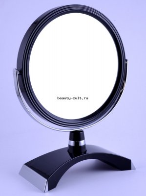 Зеркало* B7&quot;300 BLK/C Black настольное 2-стор. 5-кр.ув.18 см.